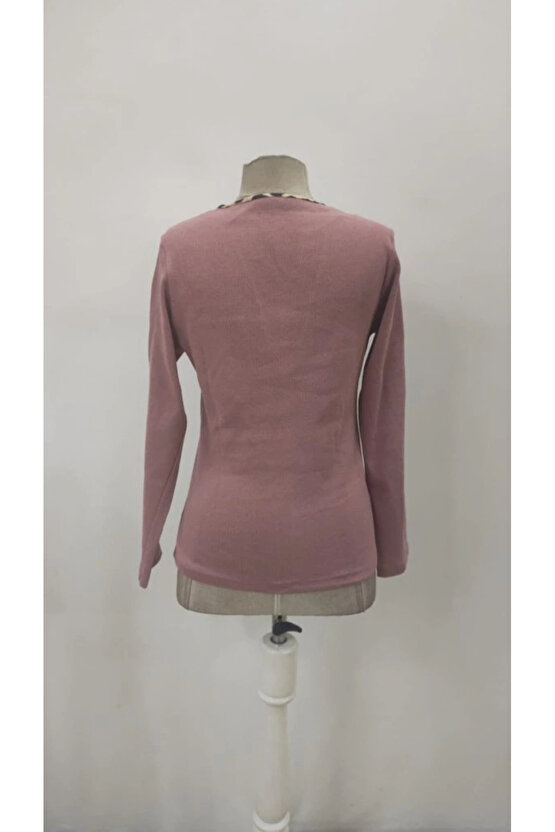 Kadın Uzun Kollu V Yakalı Kaşkorse Bluz