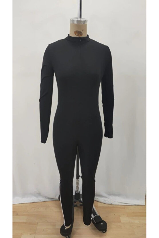 Kadın Uzun Kollu önden Fermuarlı şardonlu Dalgıç Tulum