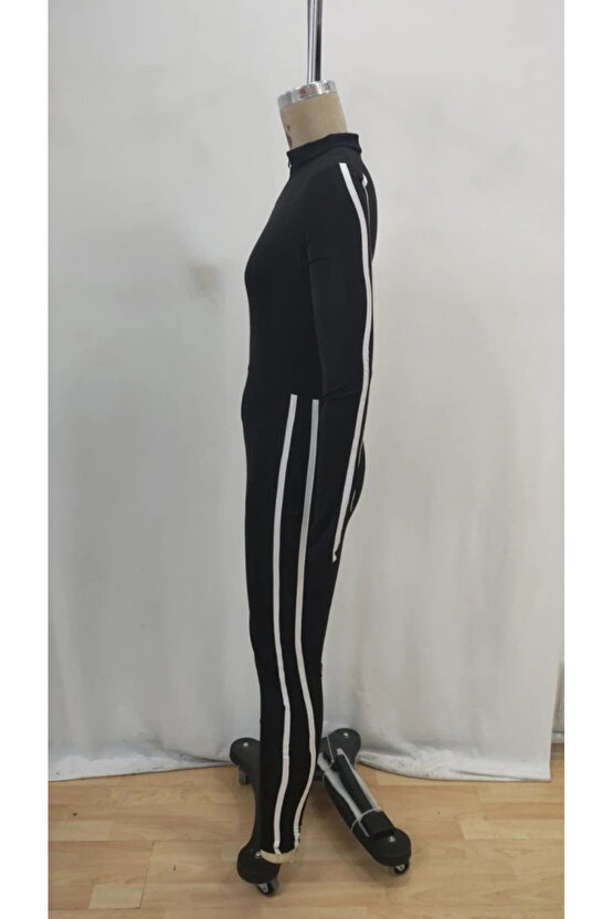 Kadın Uzun Kollu önden Fermuarlı şardonlu Dalgıç Tulum