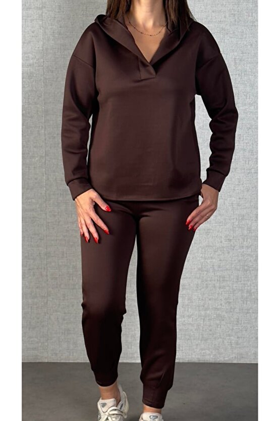 EQURİ Kadın Uzun Kollu Kapüşonlu Ikili Takım