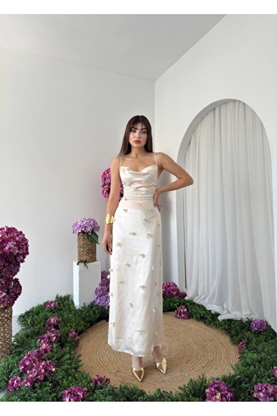 EQURİ Dora Çiçek Detaylı Elbise