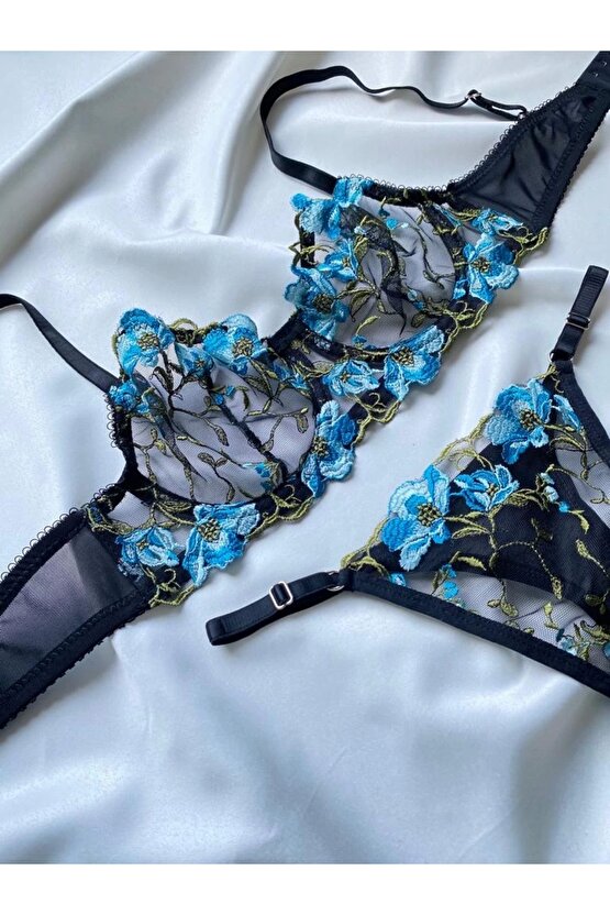 Noir Brode Sütyen Takım