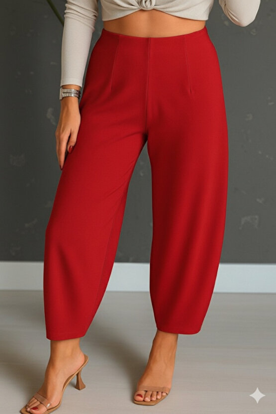 EQURİ Kadın Yüksek Bel Krep Pantolon