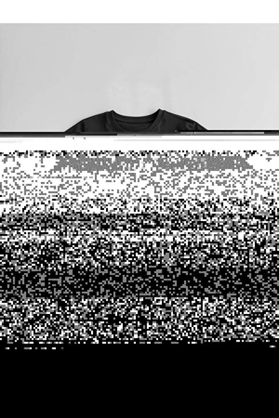 201 Penye Compack Unisex Baskılı Oversize Bisiklet Yaka Kısa Kol Yazlık T-shirt - Siyah