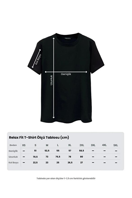 Erkek Relax Fit Bisiklet Yaka %100 Pamuk Rahat Kesim Basic Tişört