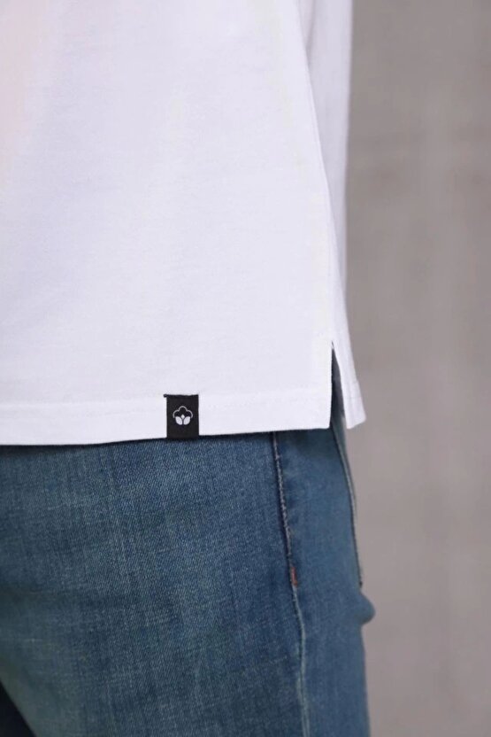 Erkek Slim Fit Pamuklu Yumuşak Doku Nefes Alan Kumaş Yakalı Tişört