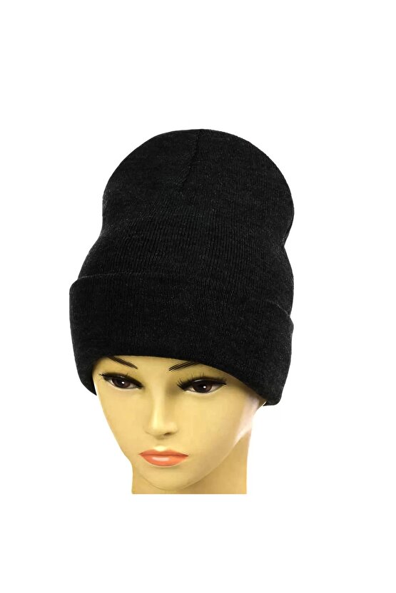 Kışlık Tam Kalıp Çocuk Triko Bere - Siyah