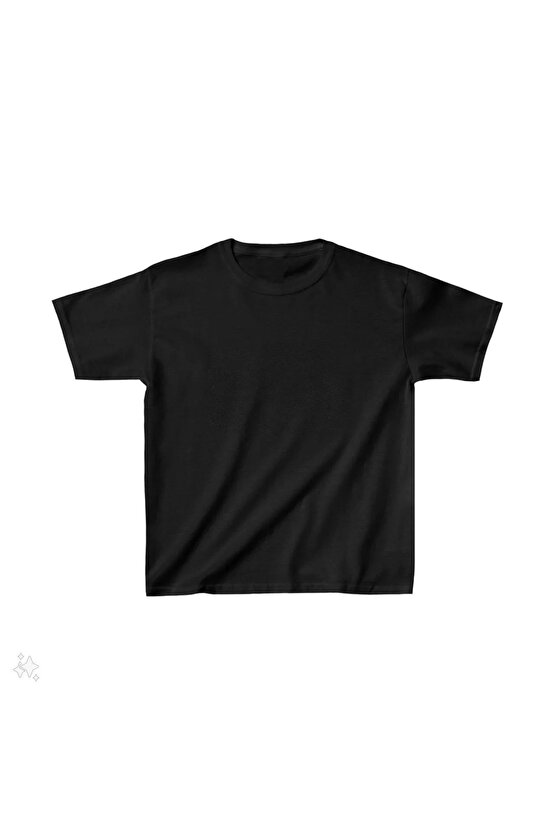 Çocuk Unisex Basic T-Shirt - Siyah