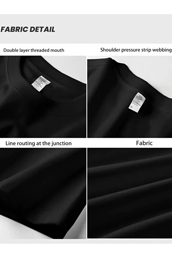 Geniş Kesim Pamuklu Tişört - GANDHI The Project Baskılı, Siyah, Rahat Kesim, Kısa Kollu, Günlük Kı