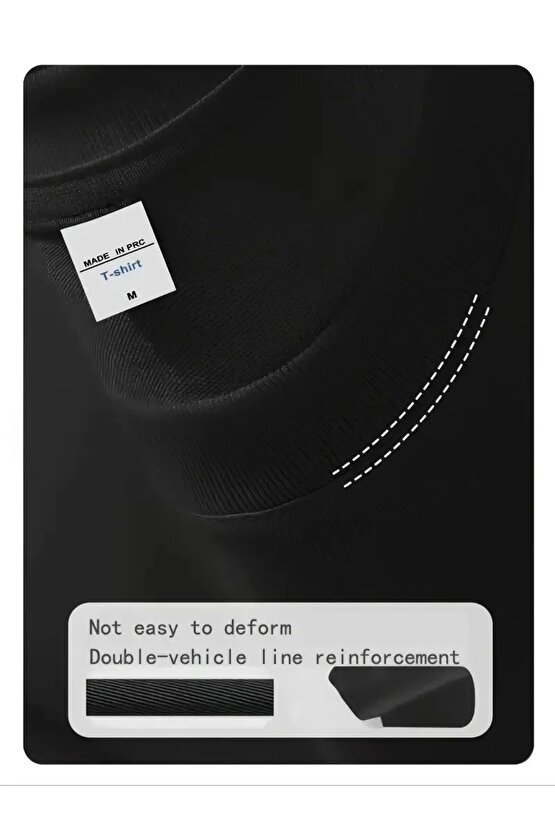 201 Penye Compack Day One Baskılı Oversize Bisiklet Yaka T-shirt - Siyah