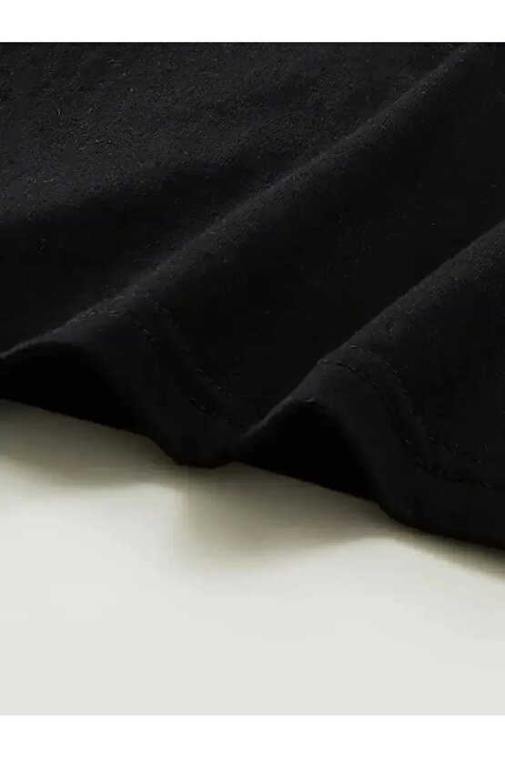 [Günlük T-Shirt] Hafif Kadın Günlük T-Shirt | Bol Kesim, Kısa Kollu, Yuvarlak Yaka, Eğlenceli Karika