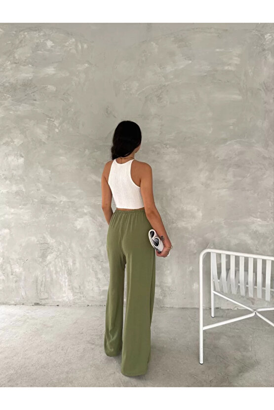 Ayrobin Oversize Kadın Pantalon - Mint Yeşili
