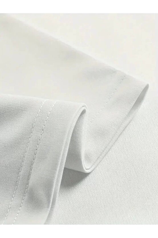 Erkek OversizeGrafik Tişört CAMPBRASTCOOPERATION Kalın Yazı Bisiklet Yaka, Kısa Kol, Kalın Mor ve