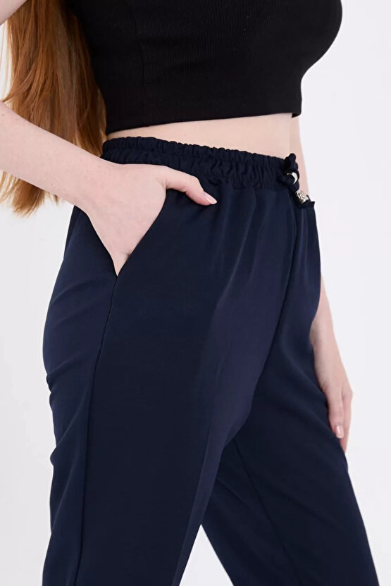 AhEs Shopping Tam Kalıp Basic Eşofman Pantolon - Lacivert