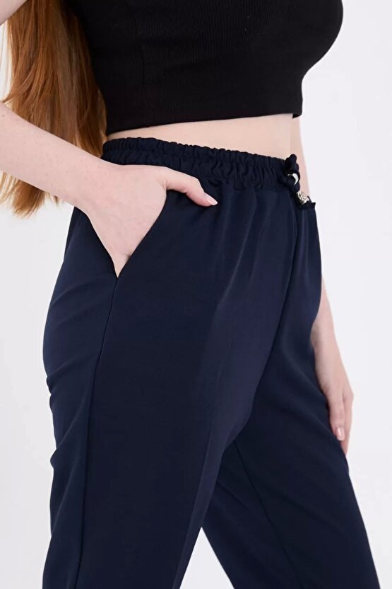 AhEs Shopping Tam Kalıp Basic Eşofman Pantolon - Lacivert