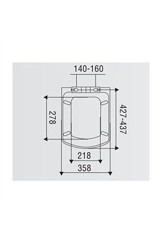 Nkp Kare Soft Close Yavaş Kapanan Amortisörlü Klozet Kapağı 0337