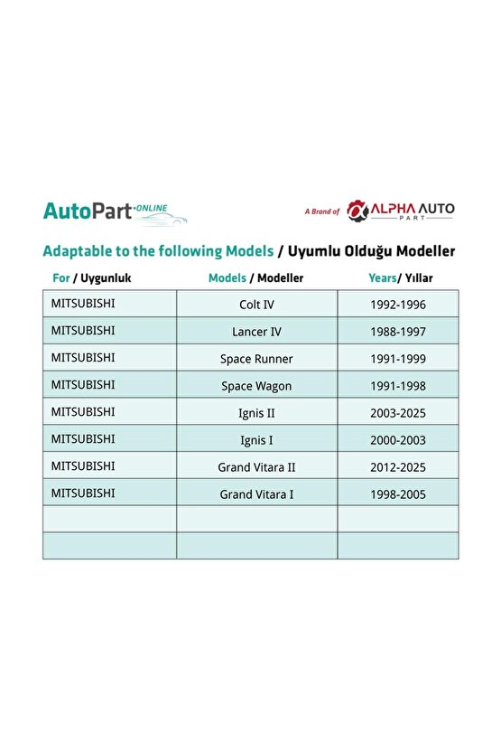 Mitsubishi için İç Kaplama Klips - 100 Adet