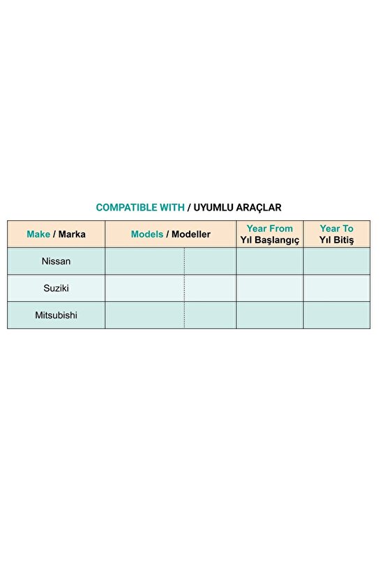 Nissan Suziki Mitsubishi için Gövde ve Bagaj Klips - 100 Adet