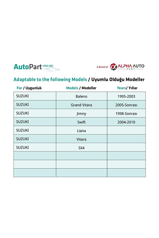 Suzuki Baleno Grand Vitara Jimny Swift Liana SX4 için Kapı İç Döşeme Tutucu Klips - 1 Adet