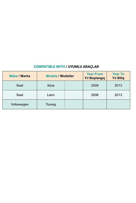 Seat Ibiza Leon Volkswagen Toureg için Tampon Panjur Klips - 100 Adet