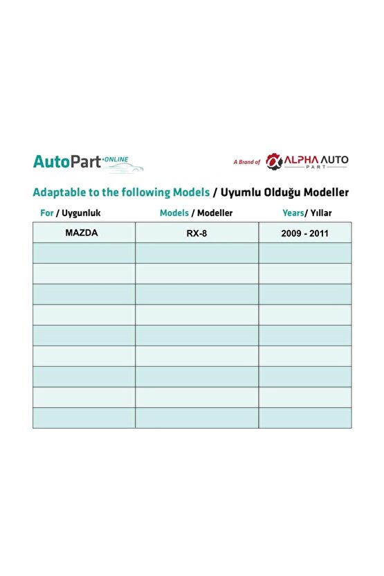 Mazda 2 3 5 6 CX-7 MPV RX-8 Protege için Kapı Döşeme Klips - 1 Adet