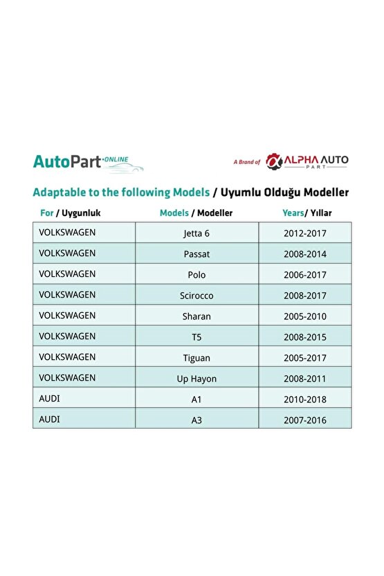 Audi, Volkswagen, Fiat, Seat, Skoda için Vites Halat Klips