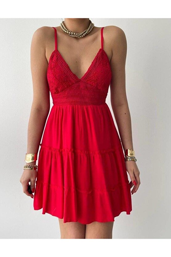 Nivel Göğsü Büzgülü Elbise