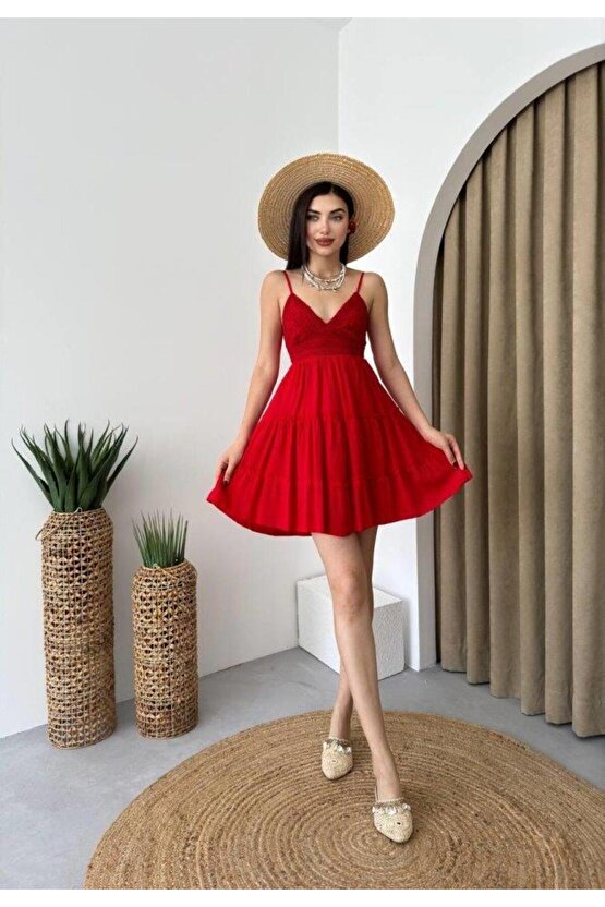 Nivel Göğsü Büzgülü Elbise