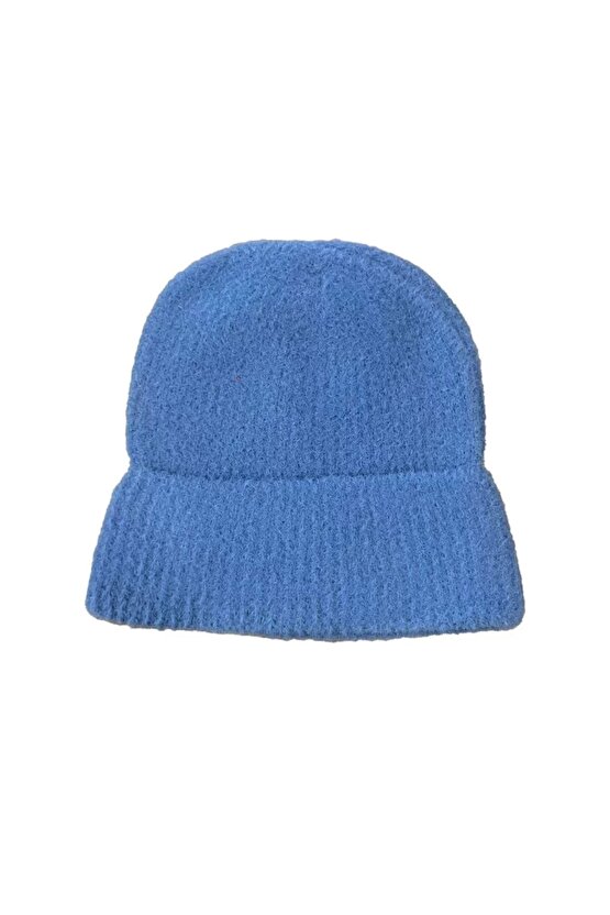 Unisex Tam Kalıp İnce Sakallı Triko Bere - Indigo