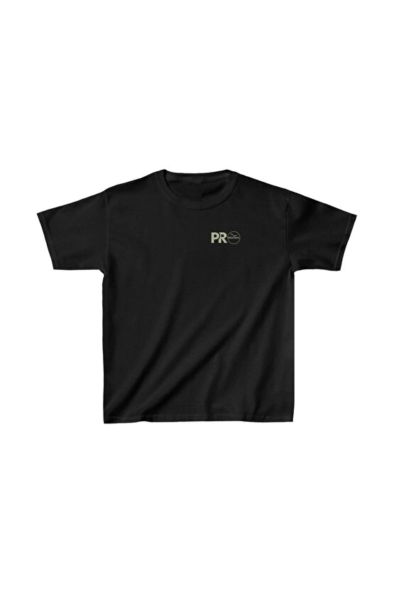 Unisex Çocuk Baskılı T-Shirt - Siyah