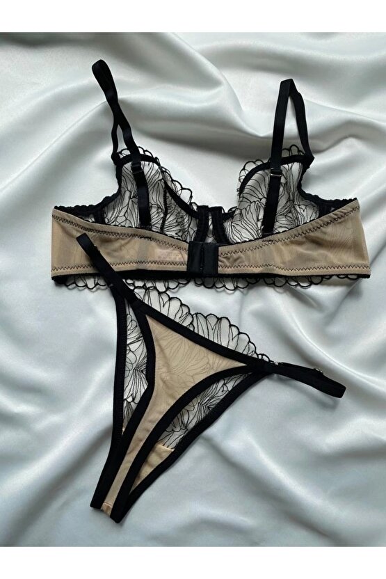 Dantel balenli bralet takım