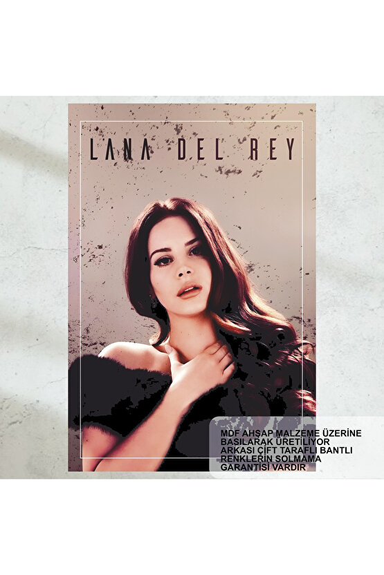 Lana Del Rey renkli ev dekorasyon tablo retro ahşap poster