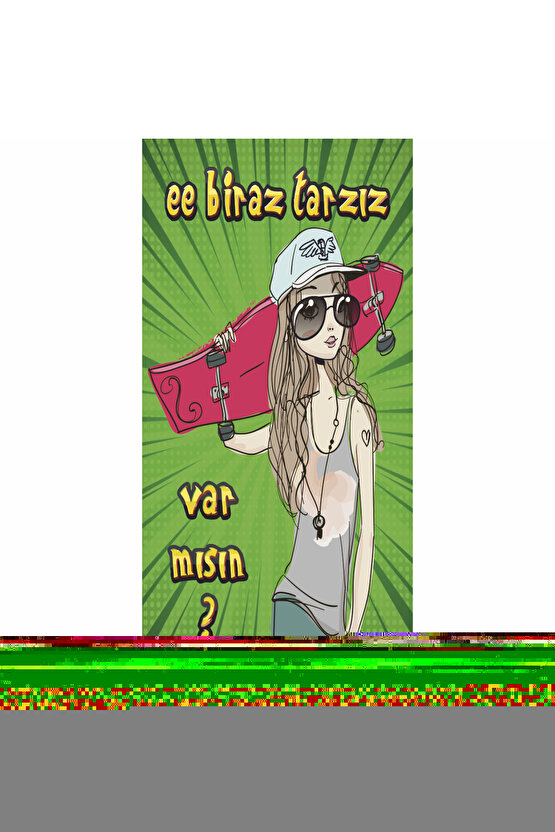 kaykay tarz kız gücü ev dekorasyon tablo mini retro ahşap poster