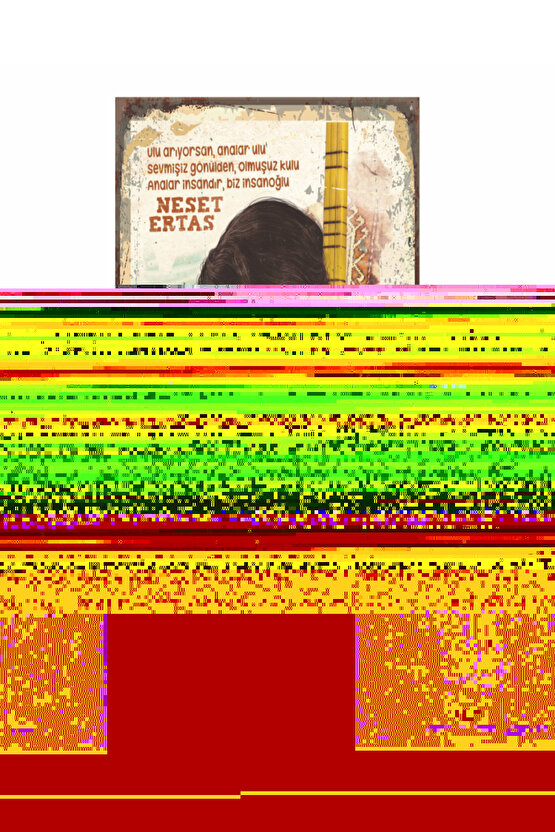 neşet ertaş sazıyla bağlamasıyla müzik mini retro ahşap poster