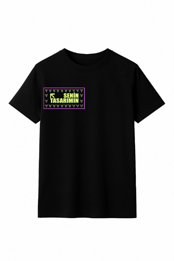 Çocuk Ön Sizin Tasarımınız Basic Tshirt - Siyah