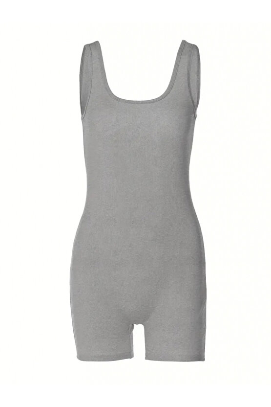 EQURİ Kadın Kalın Askılı Bodycon Tulum