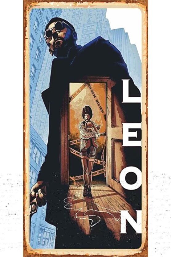 Leon Mathilda Sinema Mini Retro Ahşap Poster