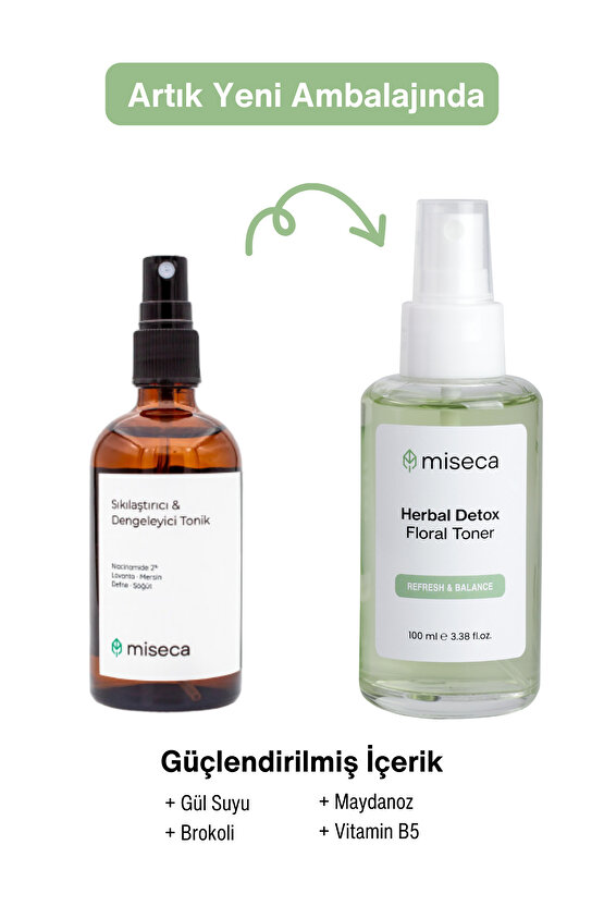 Herbal Detox Nemlendirici Ve Dengeleyici Tonik 100 ml | Niacinamide Panthenol