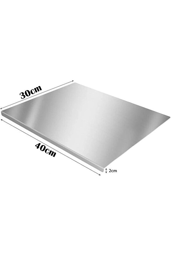 Narkalıp Paslanmaz Çelik Tezgah Koruyucu Doğrama Tahtası  Mutfak Kesme Tahtaları 30x40cm
