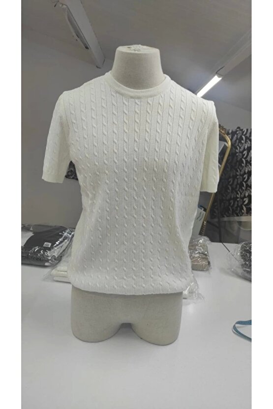 Erkek Kısa Kollu Bisiklet Yaka Triko Bluz