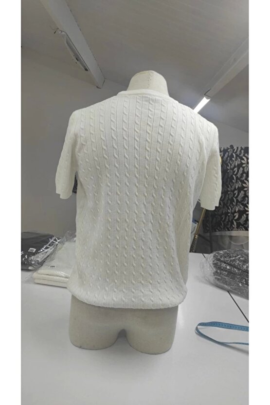 Erkek Kısa Kollu Bisiklet Yaka Triko Bluz