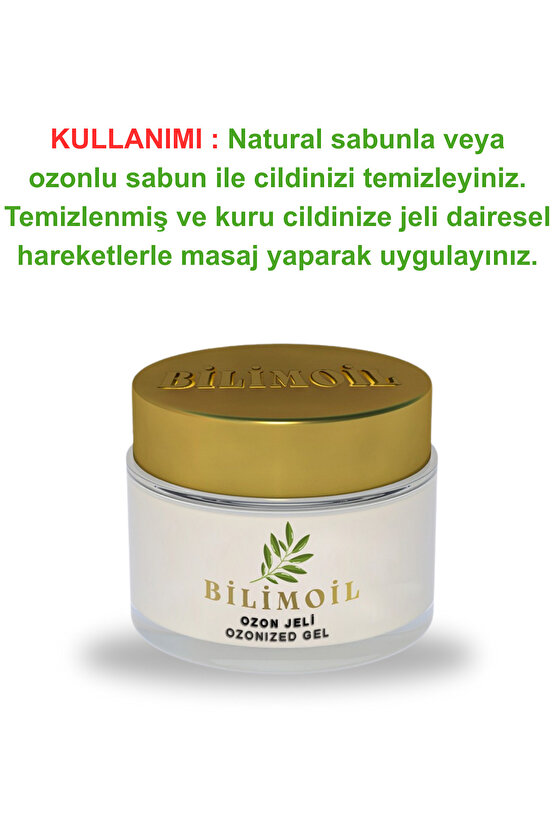 Yüksek Enerjili jel formunda Tetra ozon yağı cilt ve vücut bakımı 50 ml 2li