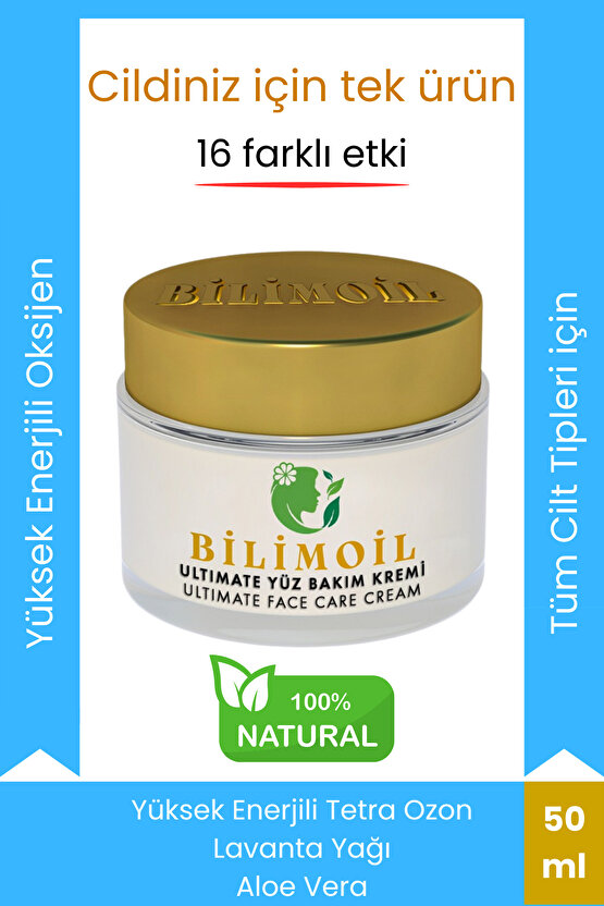 Yüksek Enerjili oksijen içeren Onarıcı, Nemlendirici ve Anti-aging etkili Ultimate Yüz Bakım Kremi