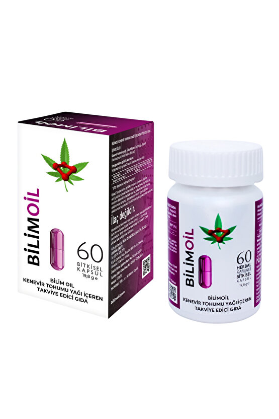Yüksek enerjili oksijen ile kenevir tohum yağı ve zeytinyağı içeren takviye edici gıda 60 kapsül