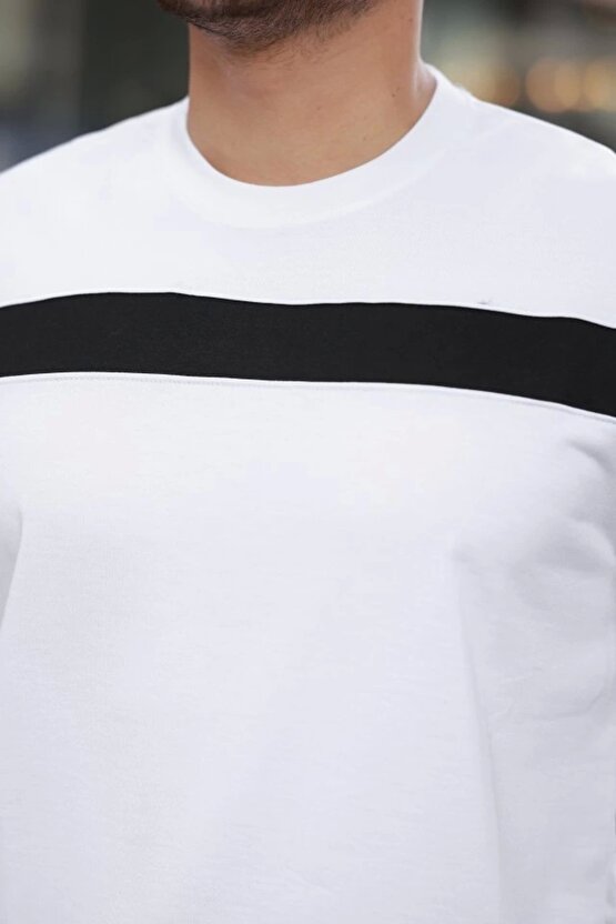 Erkek şerit Detaylı Kısa Kollu T-shirt