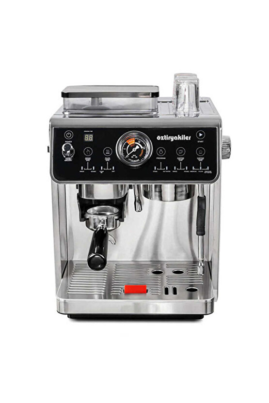 Öztiryakiler Mini Barista Espresso Kahve Makinesi 2800 W Kahve Değirmeni Dahil 2,7 Lt Su Tankı