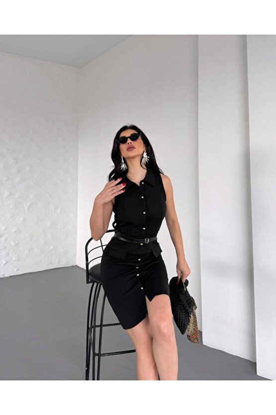 GÖMLEK YAKA ELBİSE