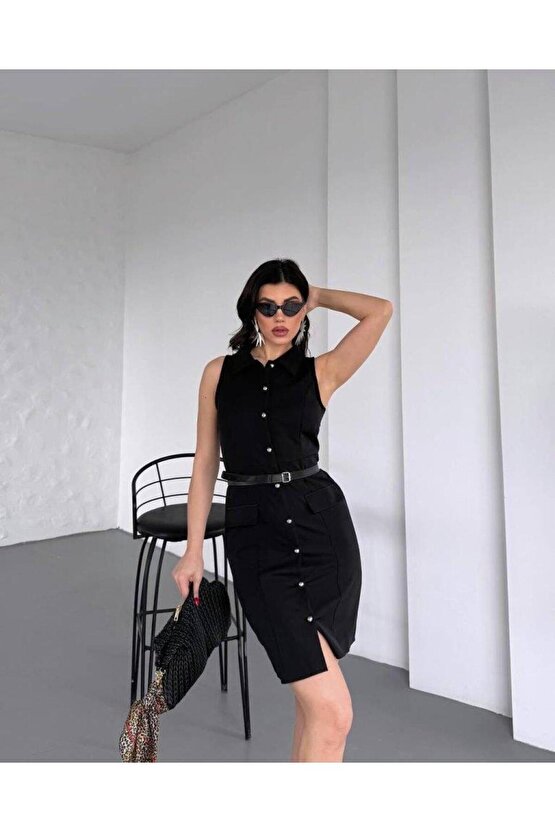 GÖMLEK YAKA ELBİSE