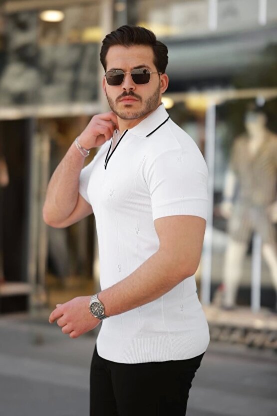 Erkek Yakalı Kısa Kollu T-shirt