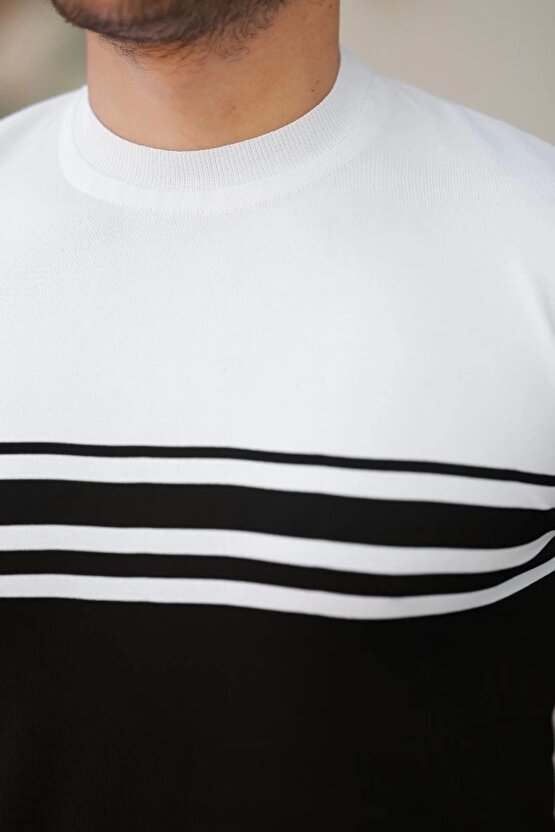 Erkek çizgili Kısa Kollu T-shirt